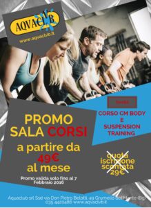 promozione palestra gennaio grumello aquaclub