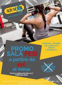 promozione palestra gennaio grumello del monte aquaclub